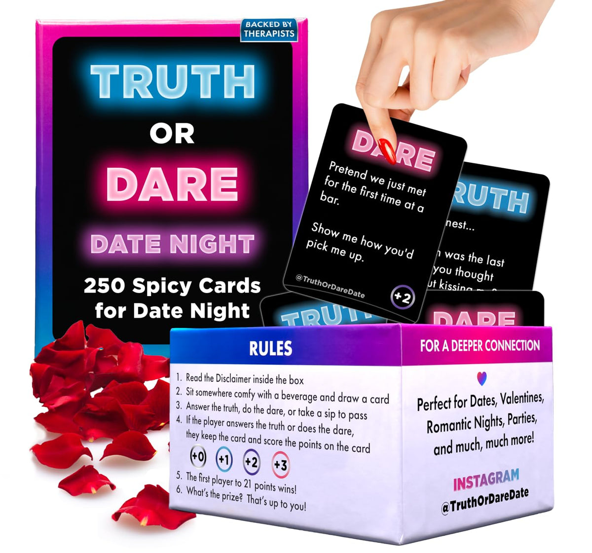 Truth Or Dare Date Night: playing moments capture intimate, fun interactions.