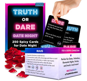 Truth Or Dare Date Night: playing moments capture intimate, fun interactions.