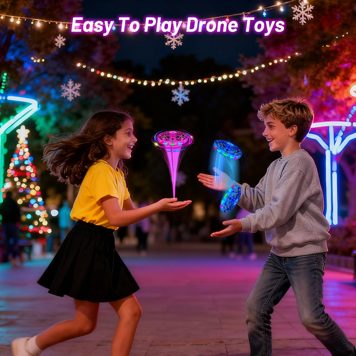 TrysGame mini drone outdoors indoors with gesture control in action.
