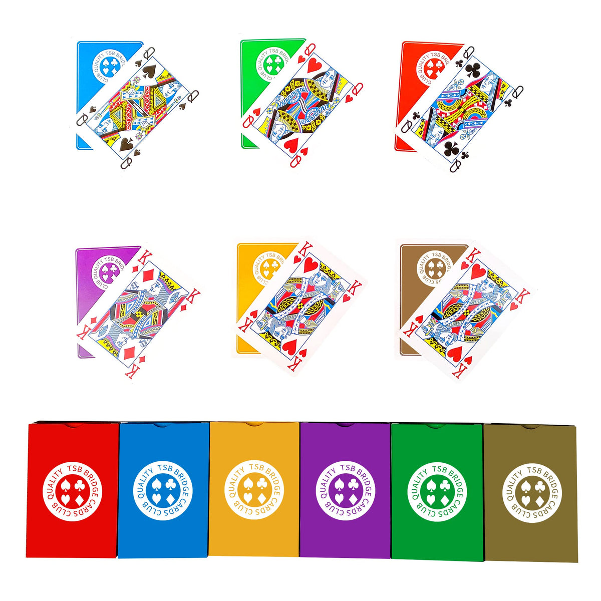 TSB bridge cards: 12 decks with storage box for easy sorting