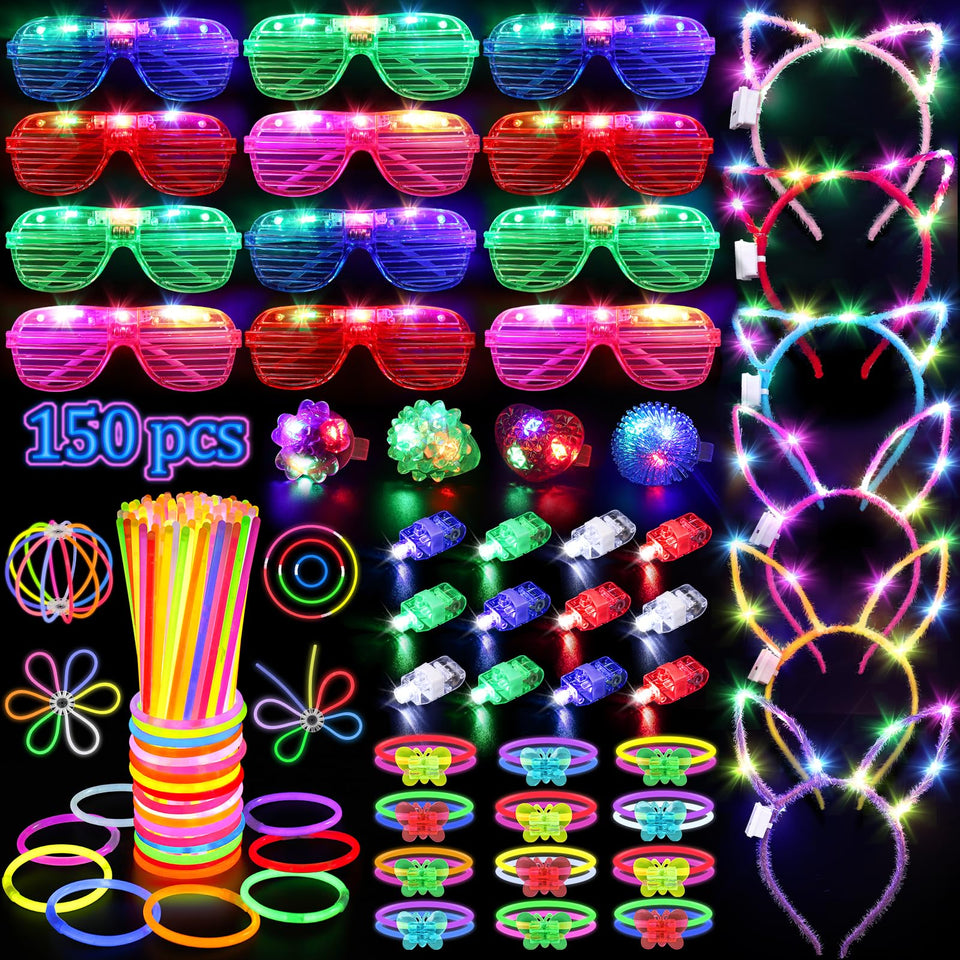 TSDATOWR glow glasses illuminate parties with bright LEDs for kids and adults.