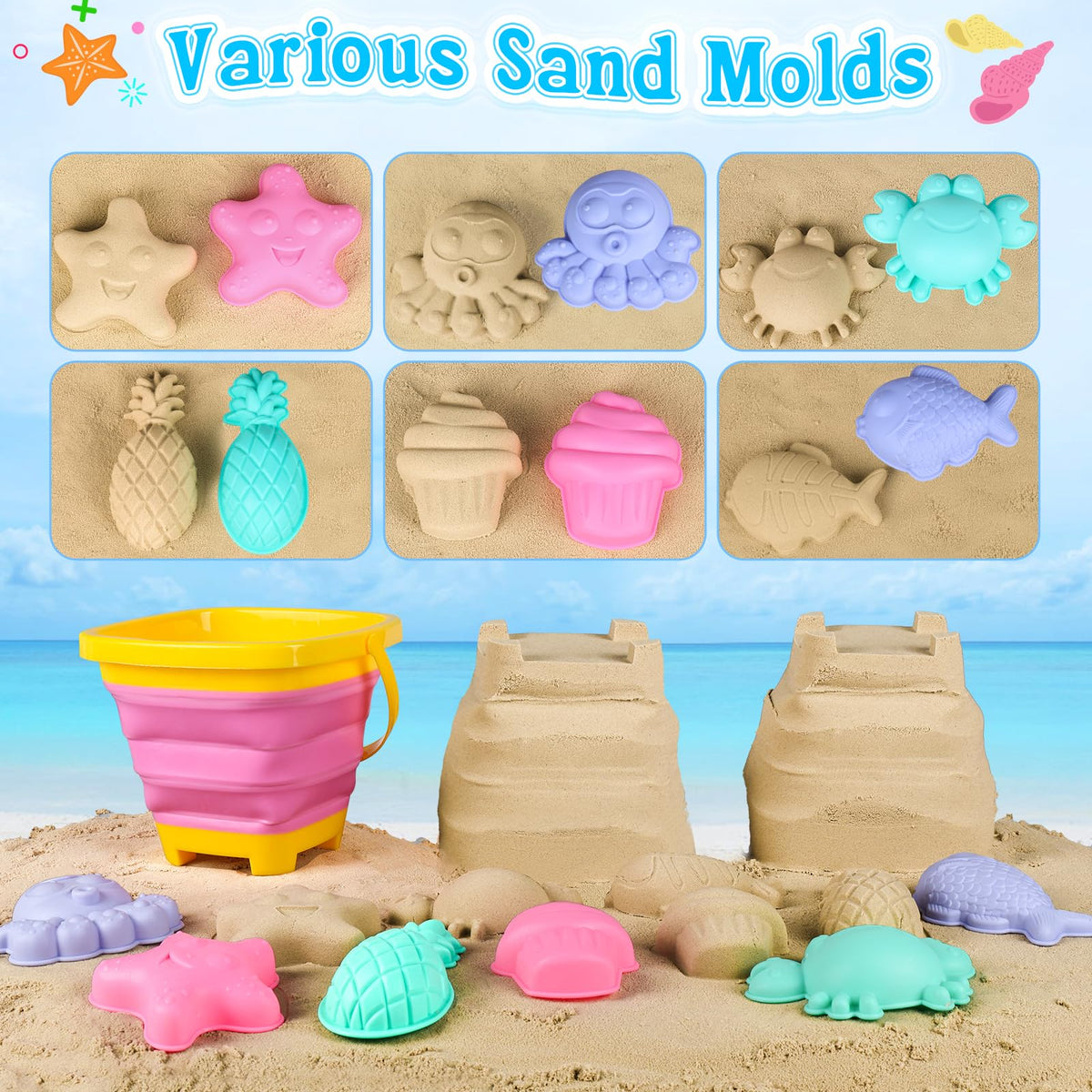 TSDATOWR sand shovels foldable design ready for quick packing.