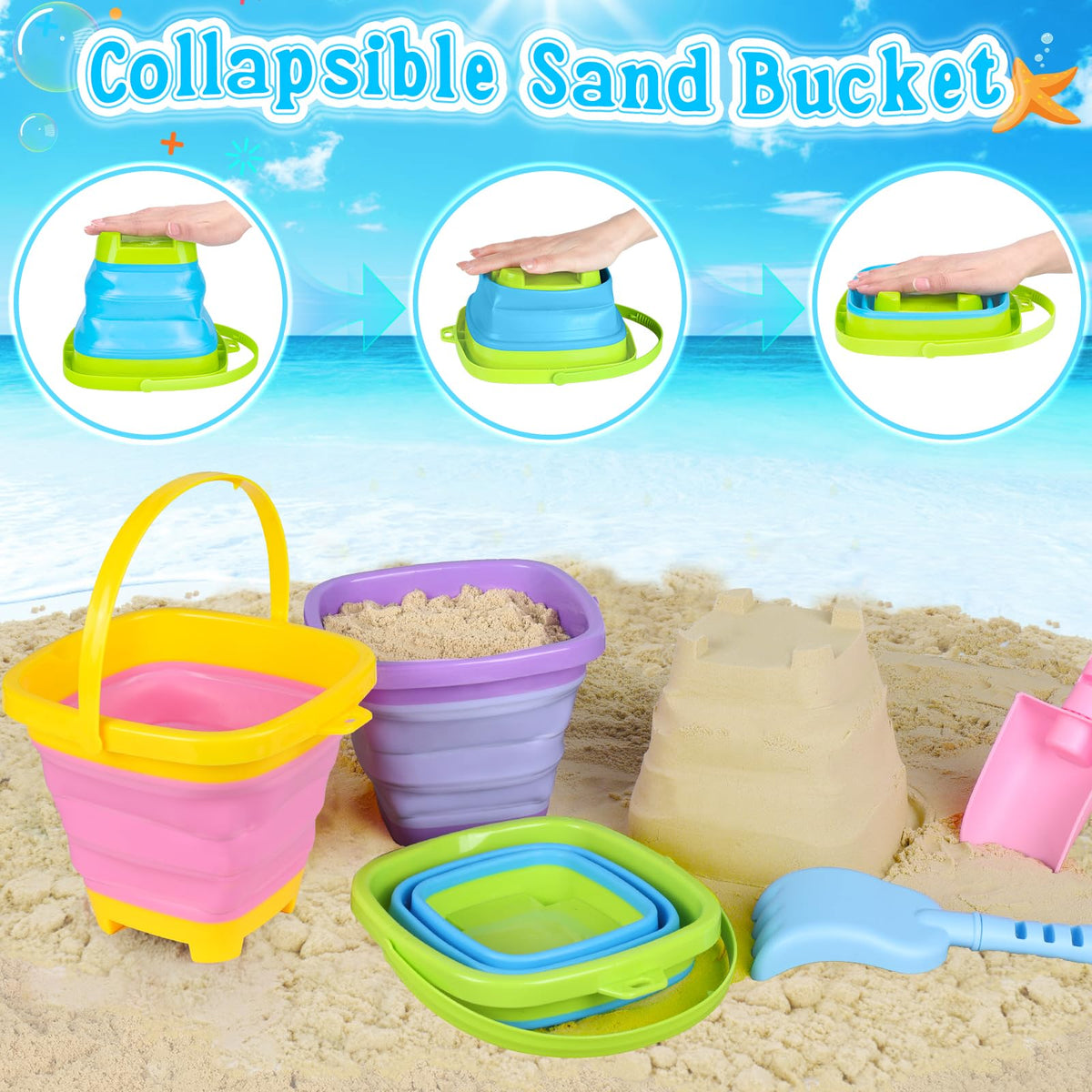 TSDATOWR sea animal molds inspire creative sand-building sessions.
