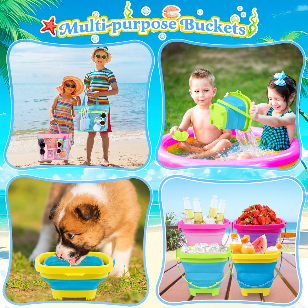 TSDATOWR travel-ready beach toy set fits in luggage