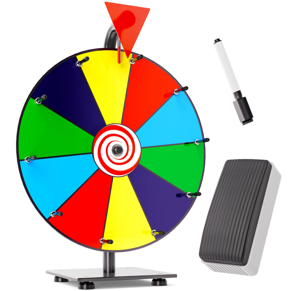 T-SIGN 12-inch prize wheel with 10 slots for engaging audiences at events.