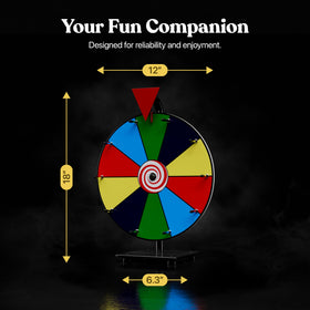 T-SIGN prize wheel featuring wood and red rubber clickers for lively spins.