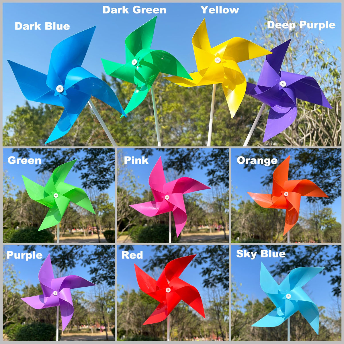 Tsocent pinwheels with durable PP blades resist weather for lasting color.