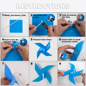 Tsocent pinwheels outdoor display ideal for garden parties and picnics.
