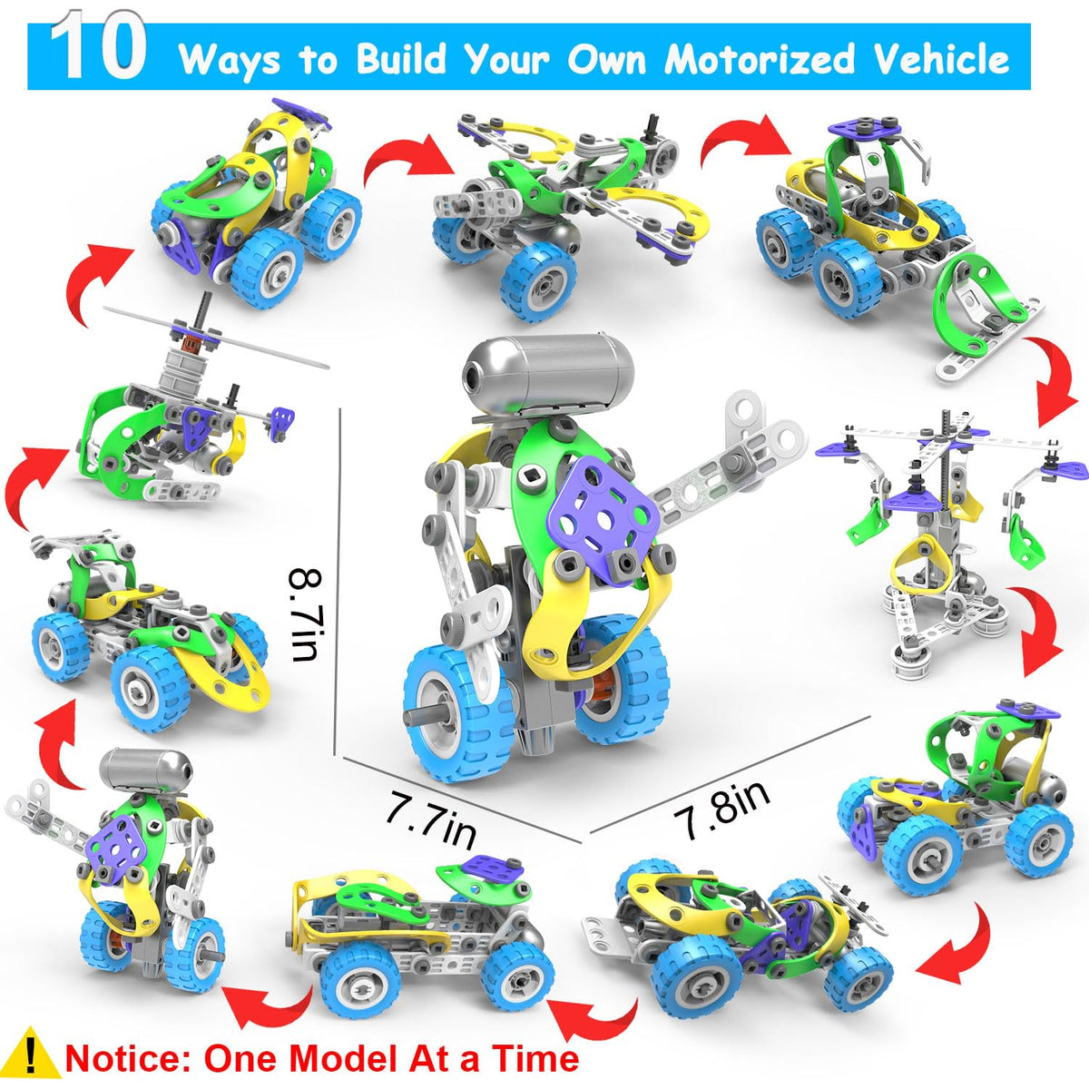 Tsomtto 10-in-1 UTV car—rugged, versatile kit encourages creative engineering challenges.
