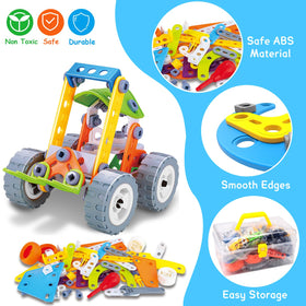 Tsomtto 10-in-1 stem toy racing car model enhances coordination.