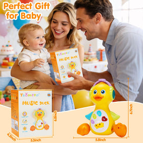 Tsomtto musical duck toy entertains during sit and tummy play sessions