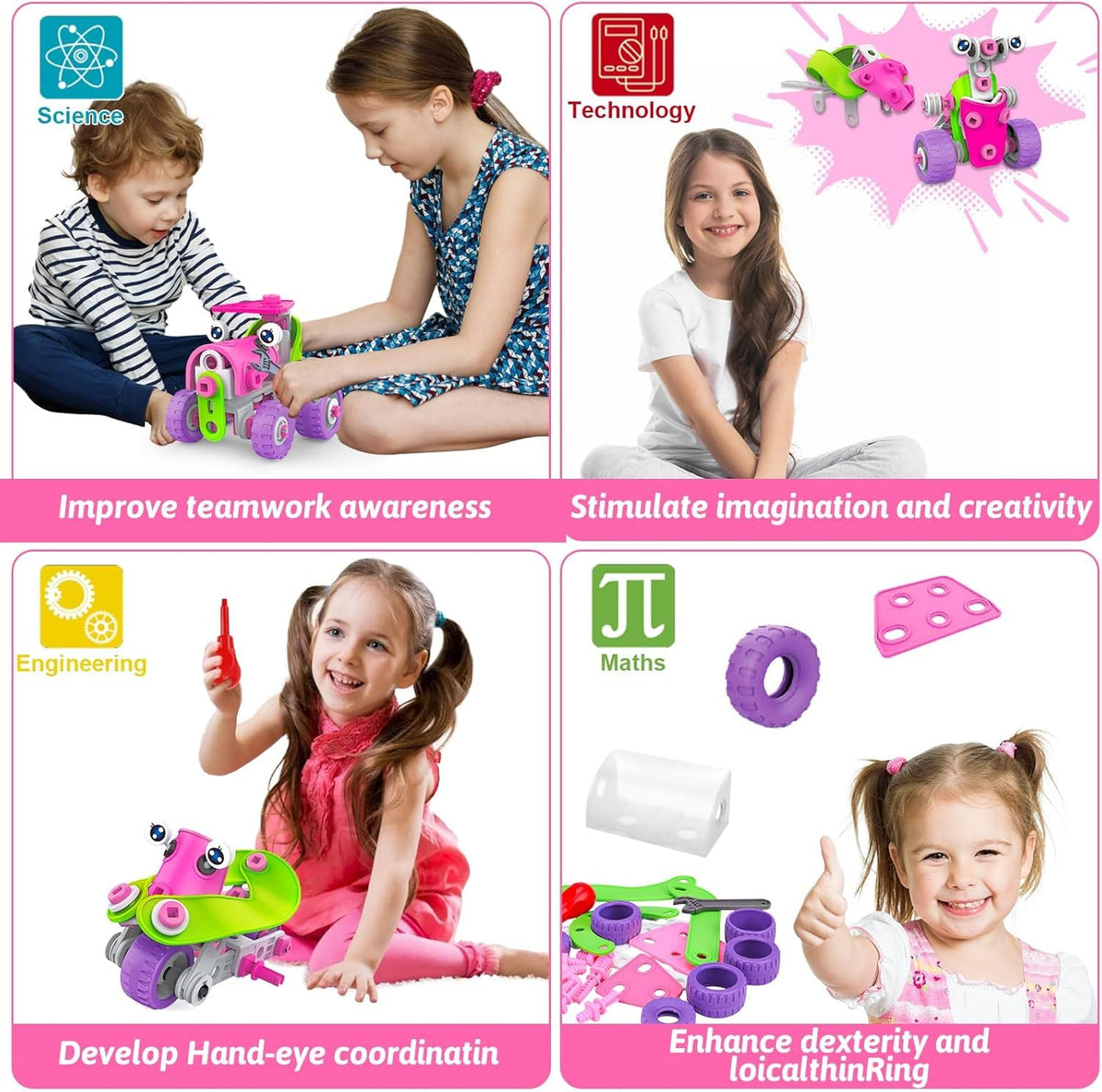 Tsomtto classroom-ready kit: versatile STEM toy for group activities.