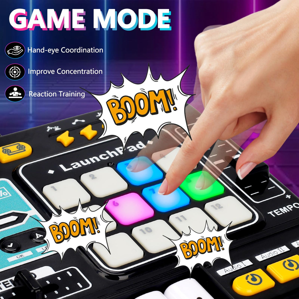 Tsomtto Kids DJ microphone for live rap and voice mixing