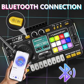 Tsomtto Kids DJ Mixer Table featuring piano keys for creative melodies