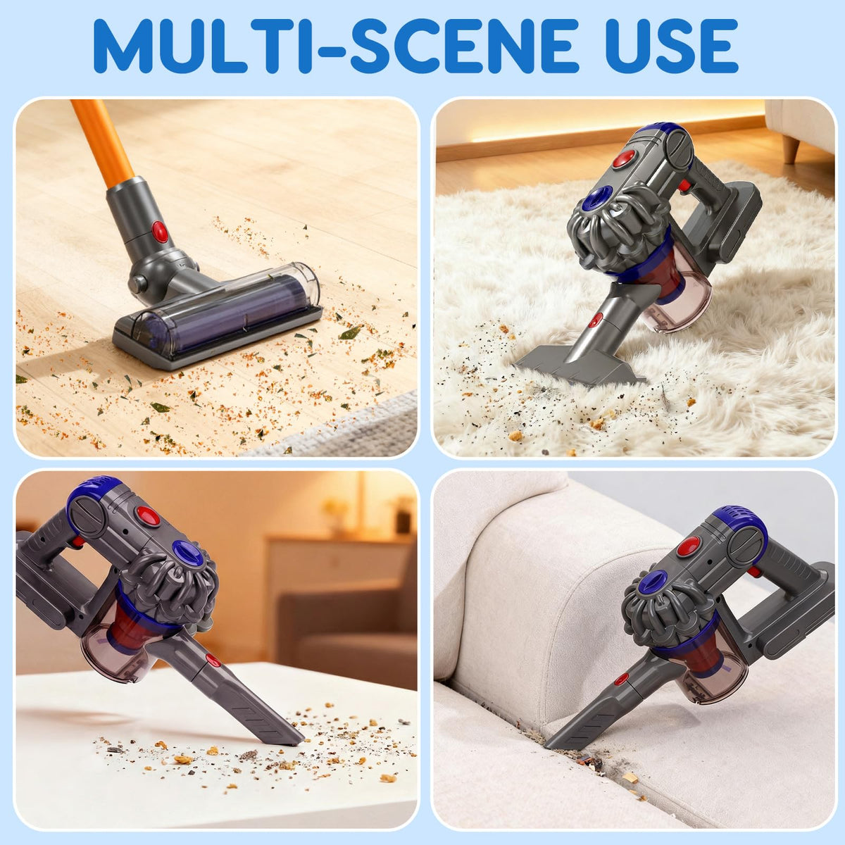 Tsomtto Kids Vacuum head flat surface for table and couch cleanups