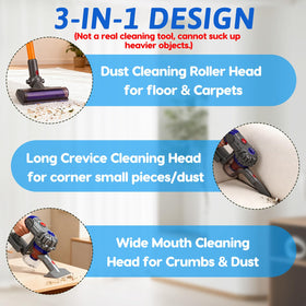 Tsomtto Kids Vacuum head roller for floor cleaning during pretend play