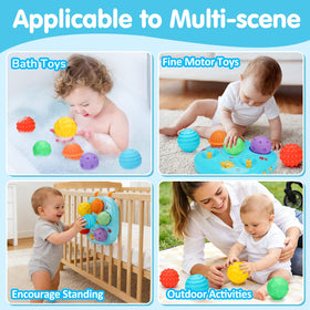 Tsomtto sensory ball set makes a practical, engaging gift for babies and toddlers.