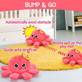 Tsomtto plush octopus with obstacle-avoidance for safe chasing fun.