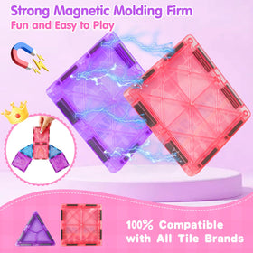 Tsomtto Princess Magnatiles portable travel kit makes learning on the go