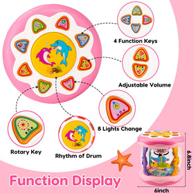 Tsomtto rotating dolphins and turtles 360° for engaging playtime