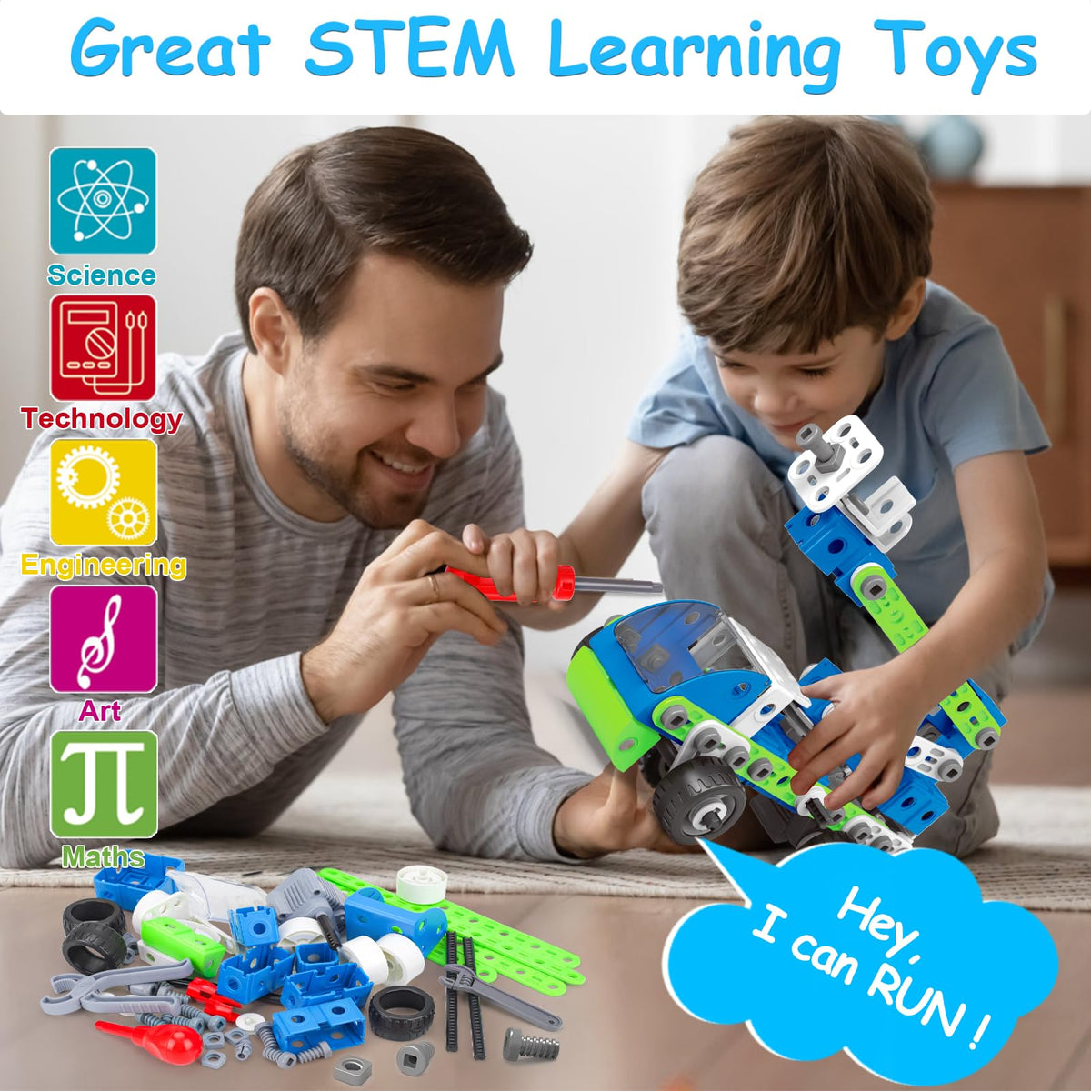 Tsomtto non-toxic pieces ensure safe construction play.