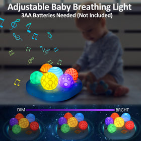Tsomtto six colorful soft balls offer varied textures for tactile exploration and color recognition.