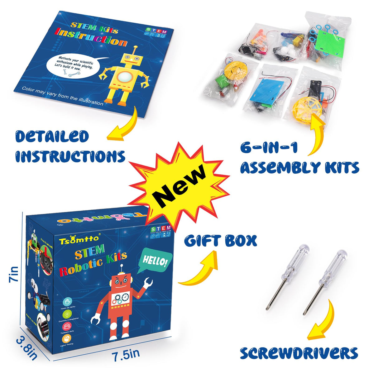 Tsomtto STEM robot kit assembly tools for quick projects