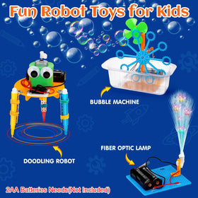 Tsomtto STEM robot kit bubble machine encourages sensory experimentation and fun