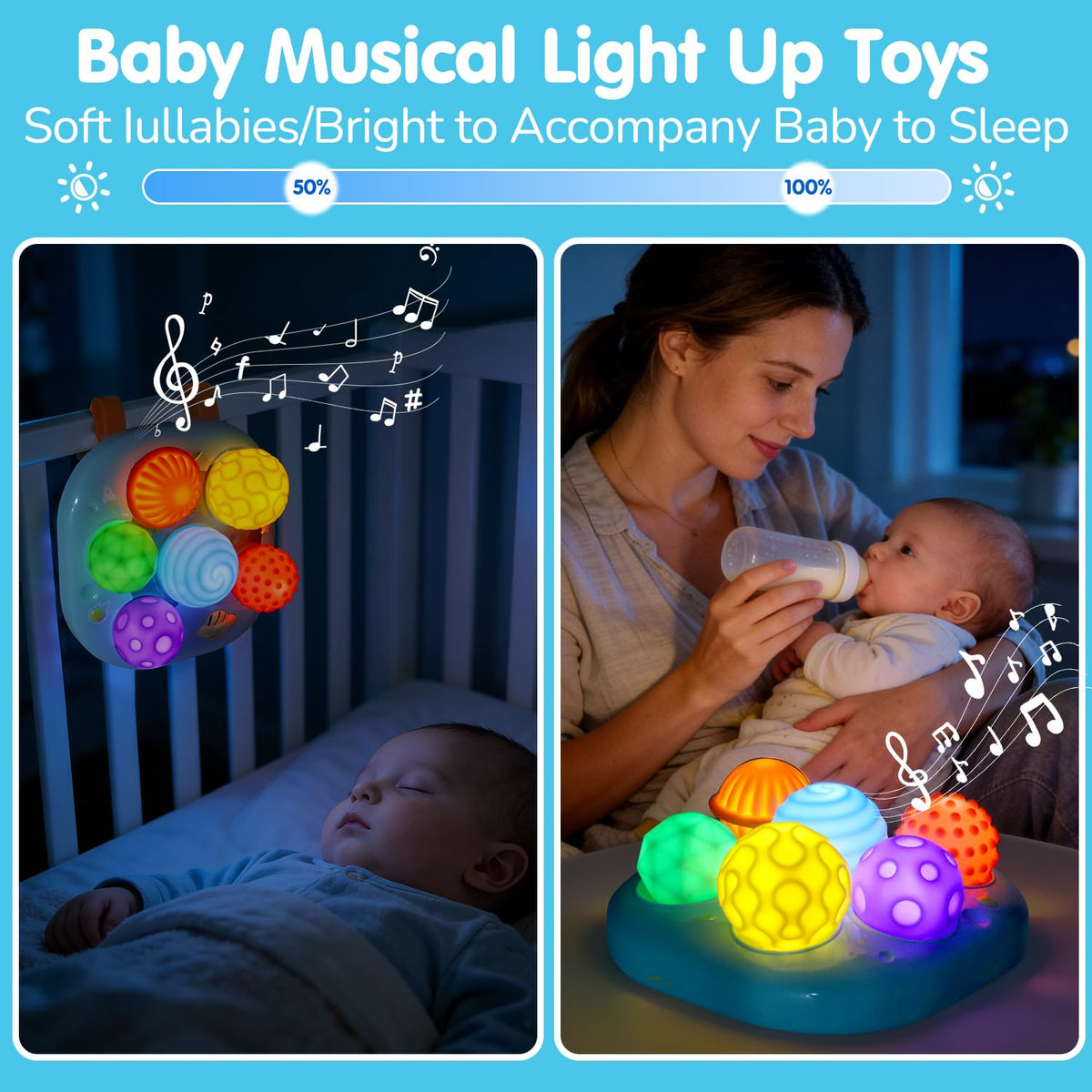 Tsomtto tummy-time musical toy supports early positioning for comfort and focus.