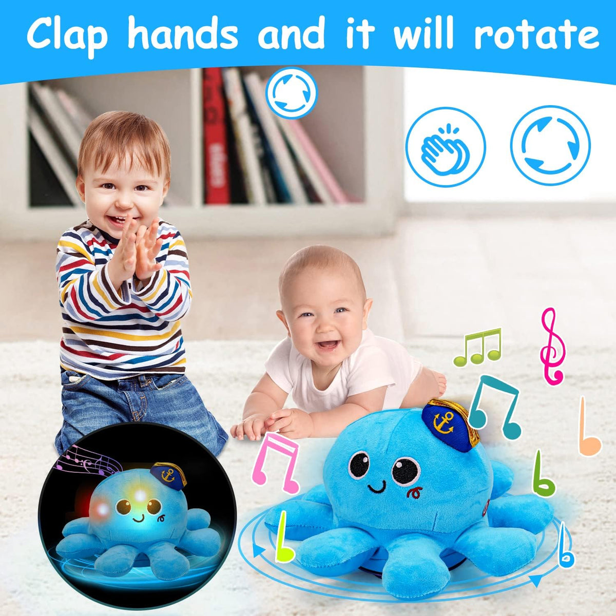 Tsomtto voice-control octopus records and repeats baby's words clearly.