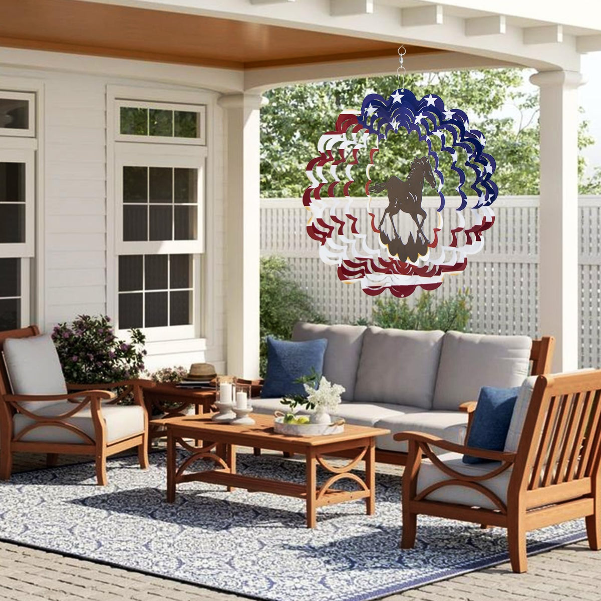 TT & MM 12-inch wind spinner adds kinetic art to outdoor spaces