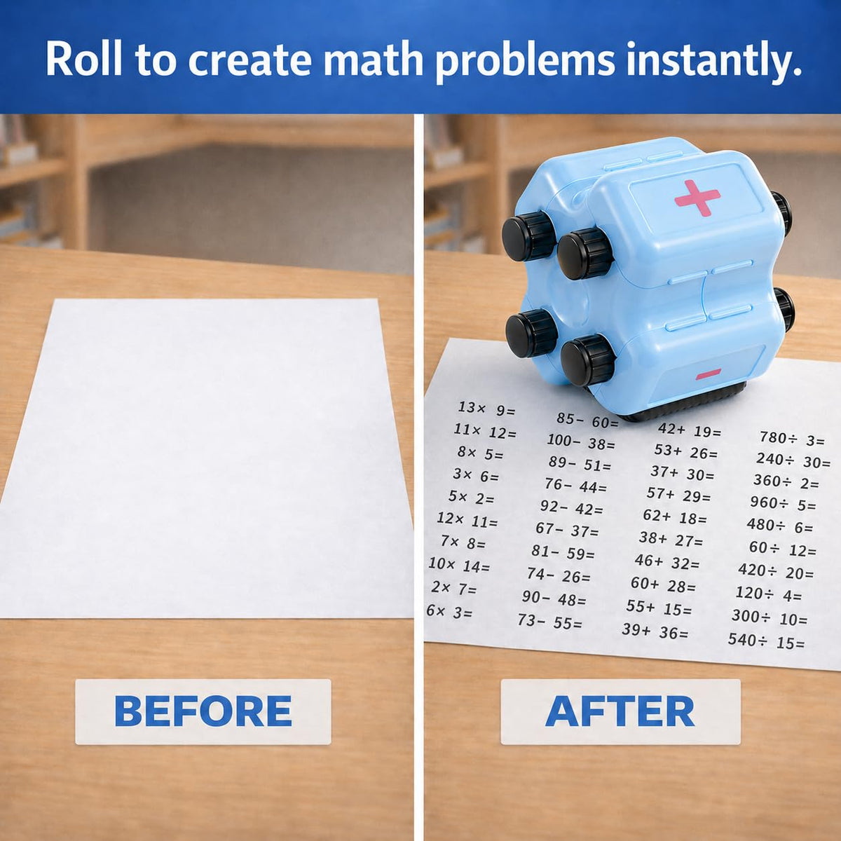TTKADIY refillable ink saves time and extends practice with the Math Roller Stamp.