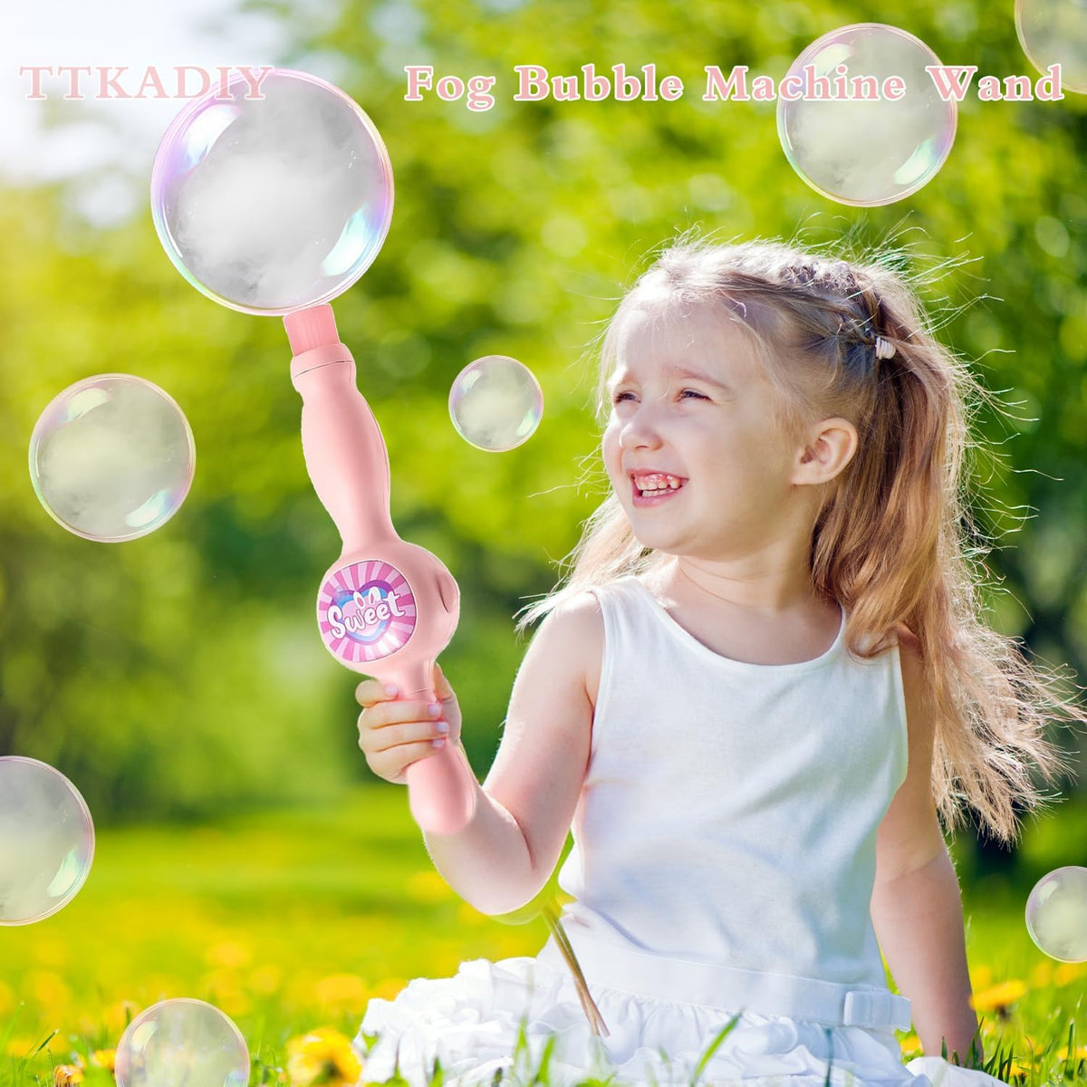 TTKADIY pink fog bubble wand ideal for parties and gifts