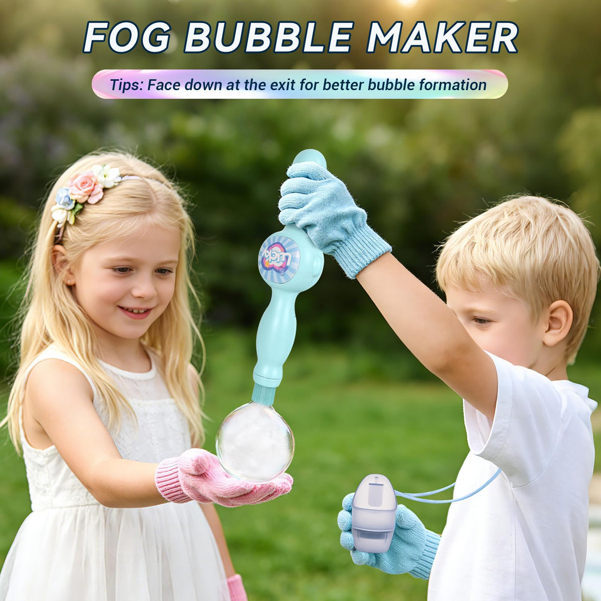 TTKADIY Water mist bubbles create dreamy visuals for photos and play