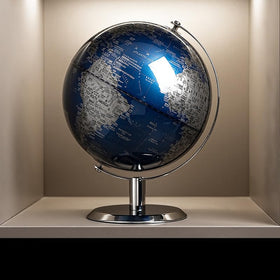 Close-up of TTKTK globe printing showing crisp map details