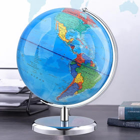 TTKTK globe rotation blue, spin to explore continents during lessons