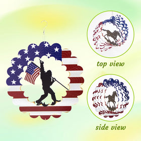 TT-MM Outdoor garden kinetic art spins smoothly in the breeze.