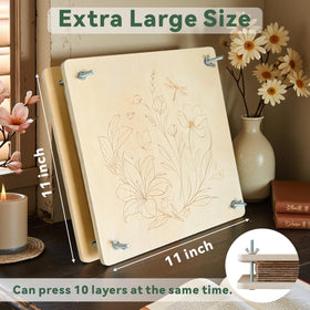 TTUGTTUG 10-layer press system ensures even drying for large blooms.