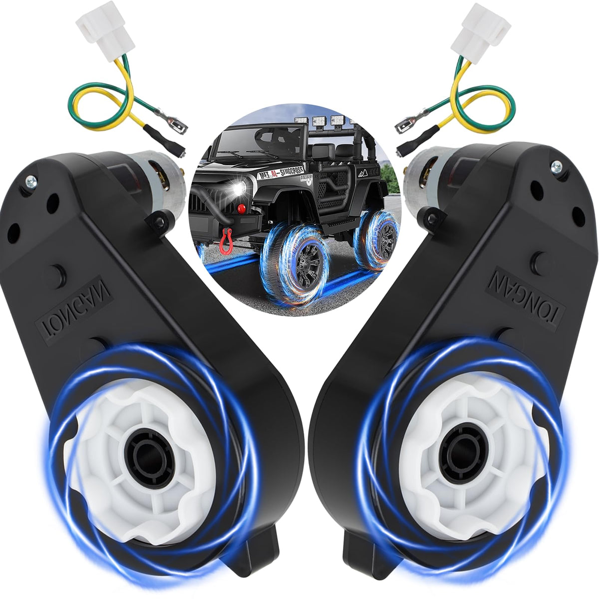 TUAGUI 24V motor with 50,000 RPM gearbox powers Power Wheels for faster rides