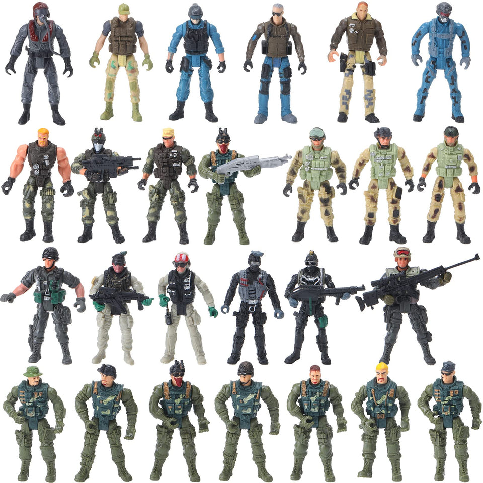 Tuanse 26-piece SWAT team figures ready for imaginative play.