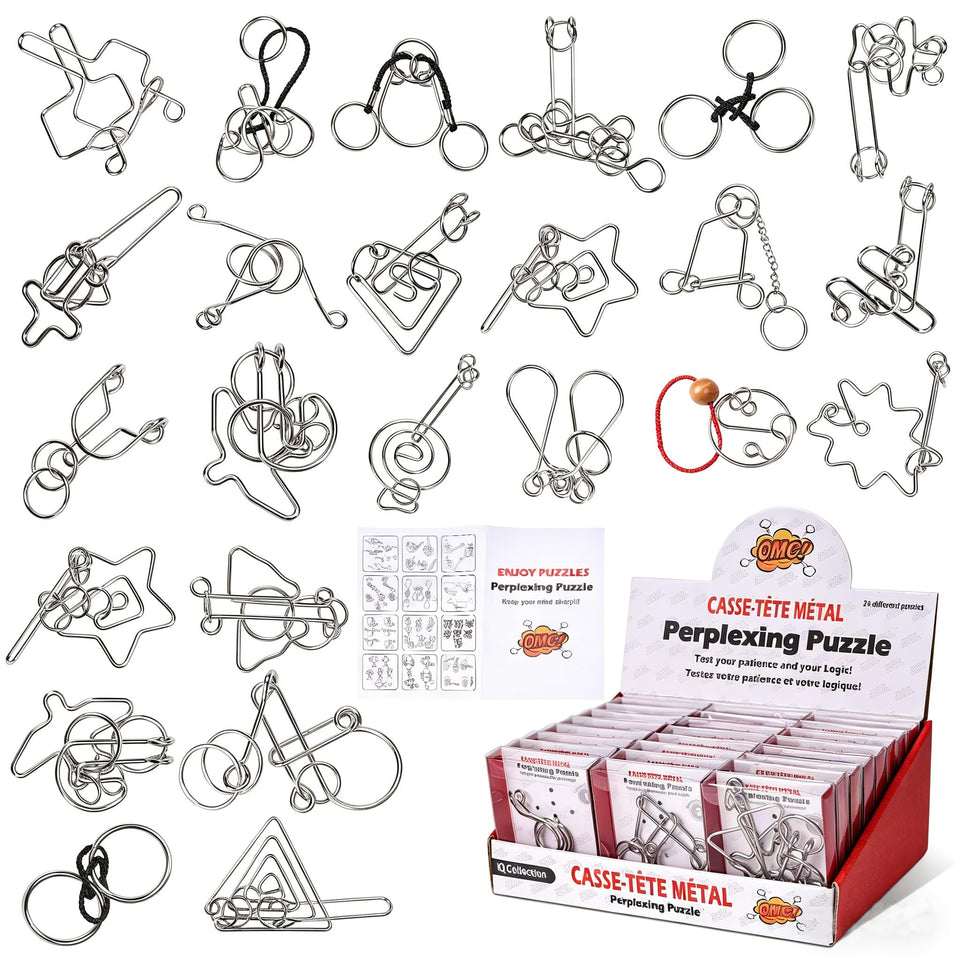 Tuauoe metal puzzles boxed set, ready for gifting and display.