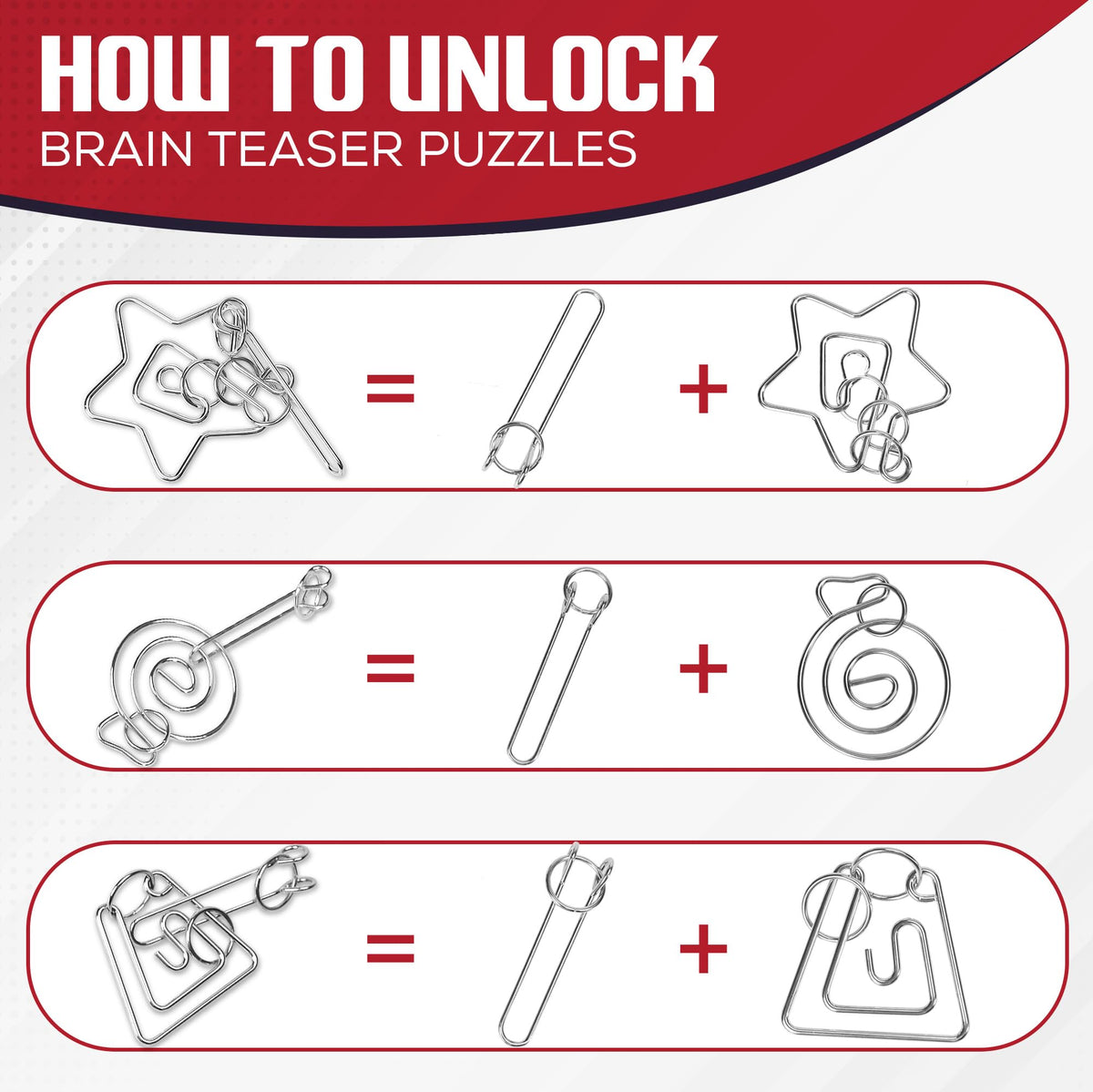 Tuauoe metal puzzles on desk offer a screen-free focus.