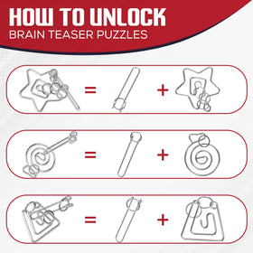 Tuauoe metal puzzles on desk offer a screen-free focus.