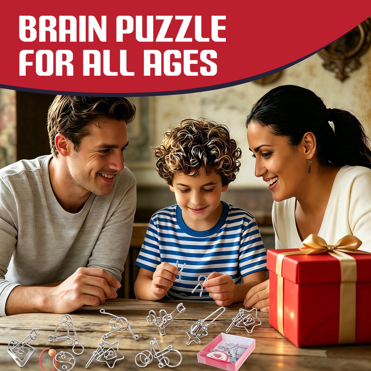 Tuauoe metal puzzles portable size fits pockets for travel.