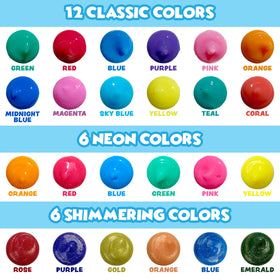 Tub Works 24-color kit includes classic, sparkling, and neon options.