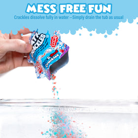 Tub Works Bath Crackles color swirl in tub shows vivid fizz and tint potential.