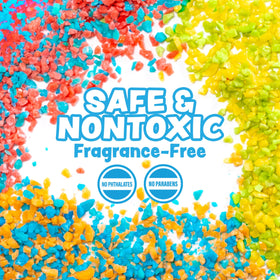 Tub Works Bath Crackles dissolving crystals in tub provide safe, non-staining sensory fun.