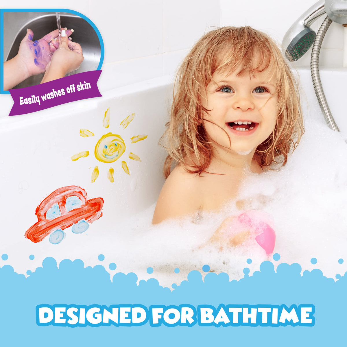 Tub Works Pastel Colors palette for gentle, imaginative bath creativity.
