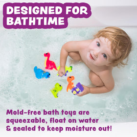 Tub Works Triceratops mold-free bath toy, safe play