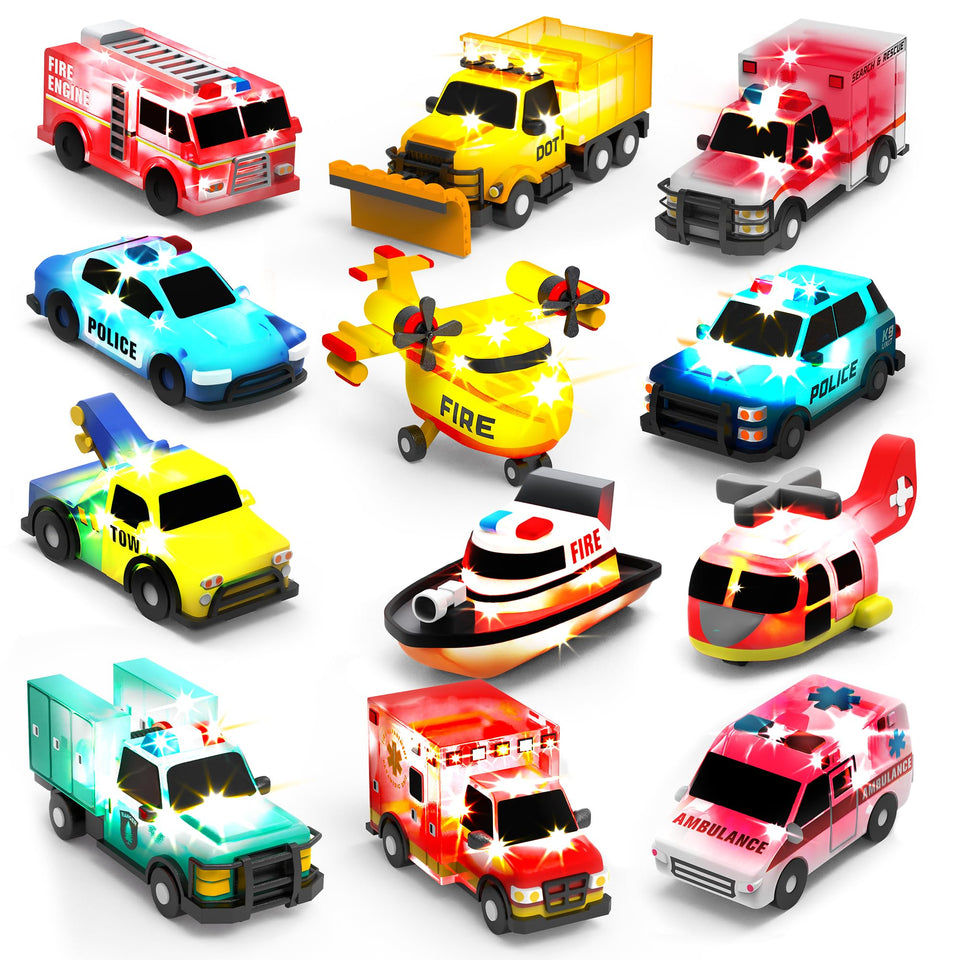 Tub Works Emergency Car light-up bath toy with water-activated color flashes